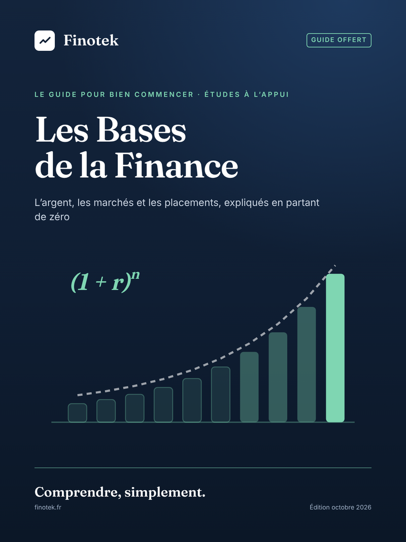Couverture du guide offert Finotek : Les Bases de la Finance